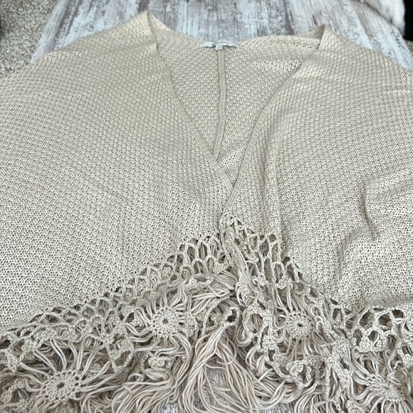 Dreamers Tan Knit Shawl Cardigan - Picture 2 of 6